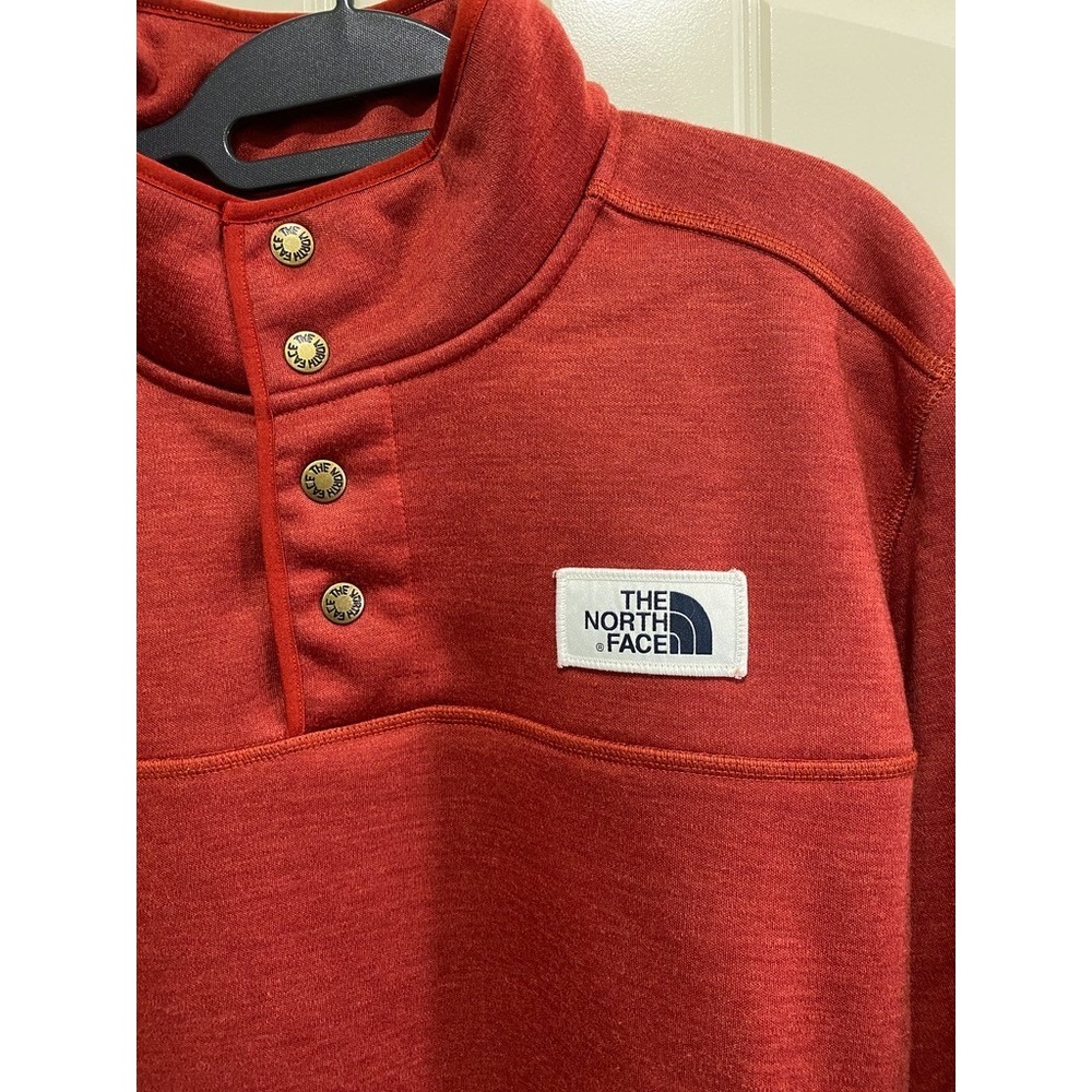 The North Face Sweater Sherpa Patrol Large Lined 1/4 Snap Pullover Wool blend